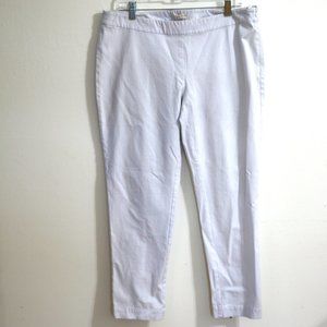 Eileen Fisher White Pants Side and Ankle Zips Size PL